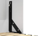 Bestar Versatile Queen Murphy Bed and 2 Closet Organizers with Doors (115W) in White, Sleeping Arrangement and Wardrobes for Multipurpose Room Bestar