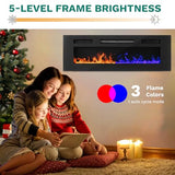 YITAHOME 36" Electric Fireplace Inserts, Fireplace Heaters for Indoor Use, Recessed or Wall Mounted, Remote Control with Timer, Adjustable Temperature, Adjustable Flame Color and Brightness, Crystals YITAHOME
