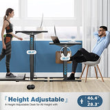 Sweetcrispy Electric Standing Desk Adjustable Height, 48x24 Inch Sit Stand Up Home Office Desks Computer Workstation PC Work Table with 3 Memory Preset Splice Wood Board Metal Frame, Black Sweetcrispy