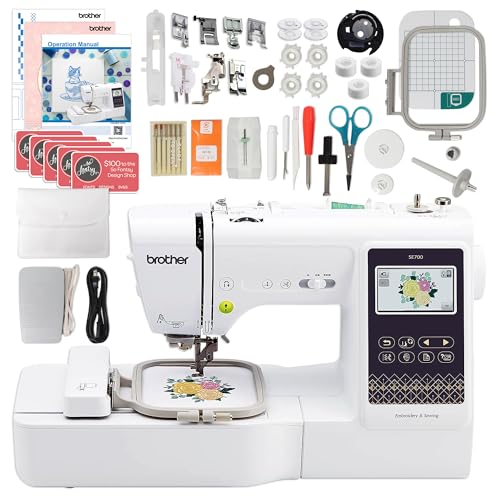 Brother SE700 Embroidery & Sewing Machine with 90 Spools, Artspira Software & Accessories