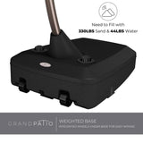 Grand patio 10x10 FT Patio Offset Umbrella Large Square Aluminum Cantilever Umbrella Base Included for Deck Porch (Champagne, 10x10 FT) Grand patio