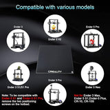 Mefine Creality Ender 3 Glass Bed Upgraded 3D Printer Tempered Glass Plate Build Surface for Ender 3/Ender 3 Pro/Ender 3 V2/Ender 5/Ender 5 Pro/Ender 3 S1, 235x235x4mm Mefine