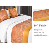 XHCTNN Bed Runners and Matching Cushion Cover, Sided Bed Throws Satin Bedding Scarf Protection Bedroom Home Decoration for Single Double King Size(D,20 * 94"-Bed Runners) XHCTNN