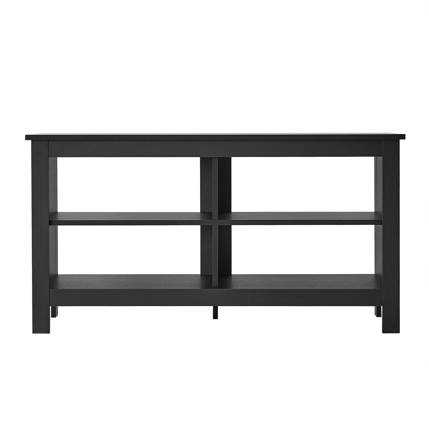 Panana Black TV Stand for 50 inch TV, Storage Shelves, Entertainment Center, Media Console, Living Room, Bedroom - WoodArtSupply