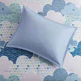 Intelligent Design Kids Comforter Vibrant Fun and Playful Unicorn Print Down Alternative All Season Children Bedding-Set, Girls Bedroom Décor, Twin/Twin XL, Cloud Blue with 2 dec pillows Intelligent Design