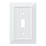 Franklin Brass W35265-PW-C Classic Beadboard Single Wall Plate, Switch Franklin Brass