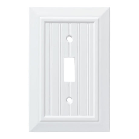 Franklin Brass W35265-PW-C Classic Beadboard Single Wall Plate, Switch Franklin Brass