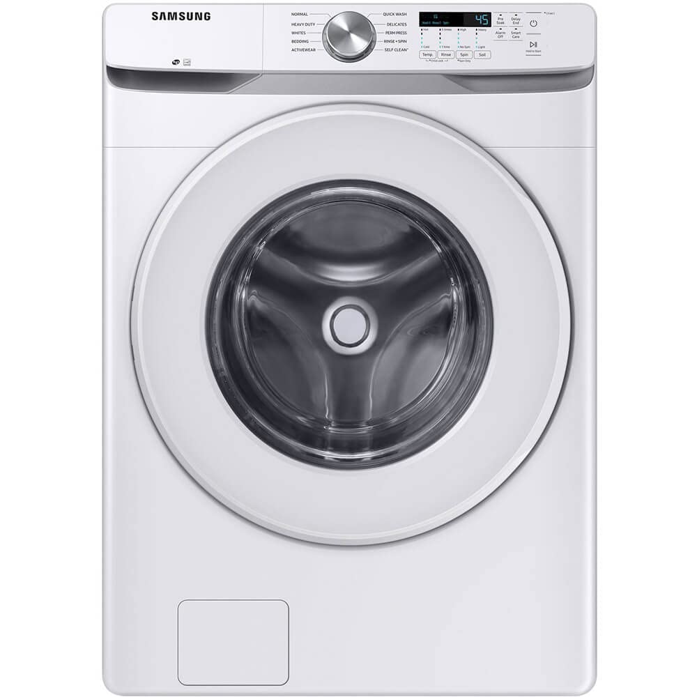 Samsung WF45T6000WPR White Front Load Laundry Package SAMSUNG