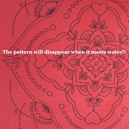 Esffaci Embroidery Starter Kit for Adult Beginner with Mandala Datura Pattern Hand Embroidery Set with Embroidery Cloth Hoop Needle Threader Embroidery Floss and Instruction