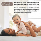 Sorelle Furniture Happy Crib 3-in-1 Convertible Crib, Made of Sustainable Beech Wood, Wooden Baby Bed, Toddler Bed and Child’s Daybed, Simplistic Nursery Furniture (Midnight) Sorelle