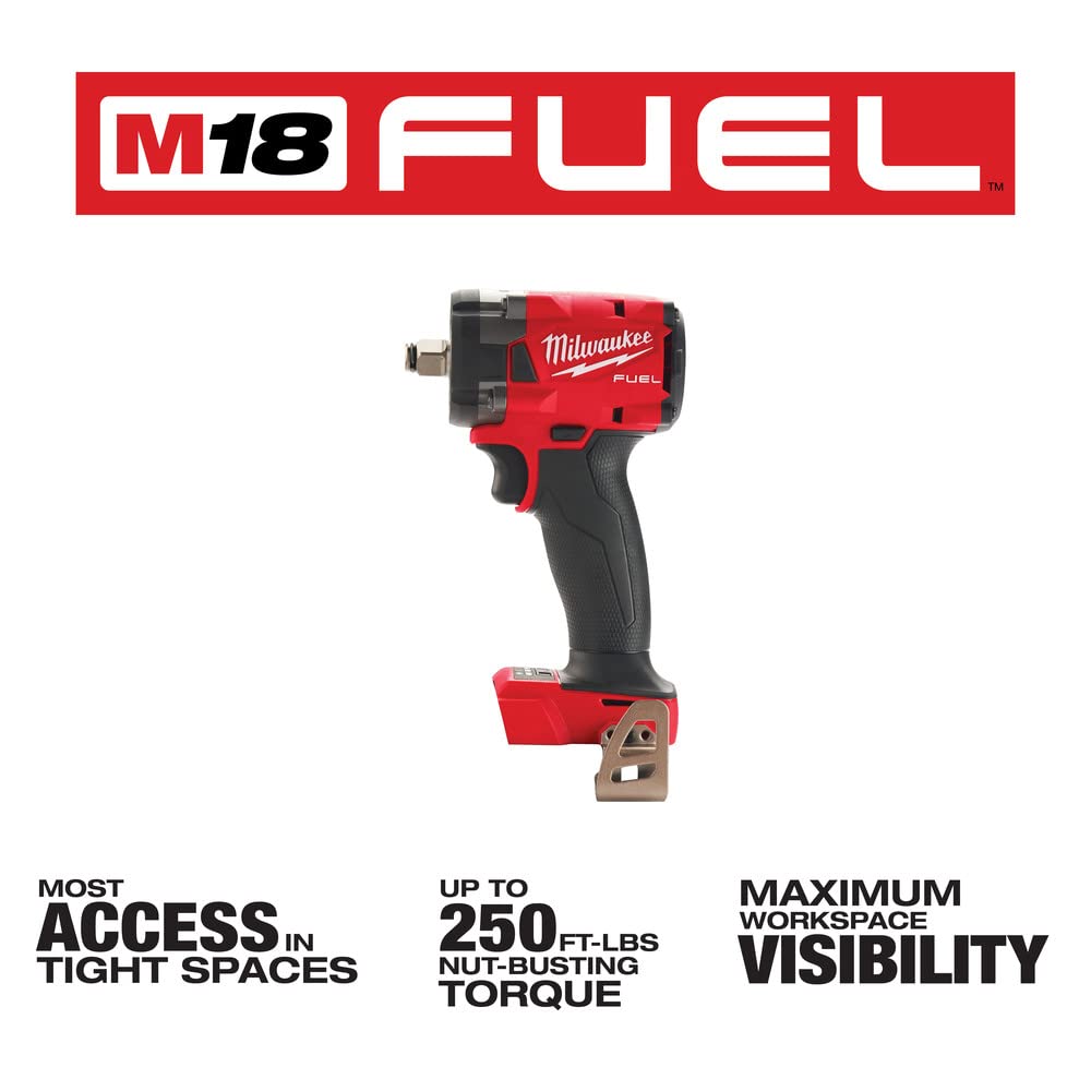 Milwaukee 2855-20 18V Brushless Cordless 1/2" Impact Wrench with Friction Ring - WoodArtSupply