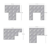 Mossfelting 12Pcs Hanging Room Divider Made of High Density Polyester Fiber Panels for Decorating Bedroom Living Dining Room Kitchen Office Restaurant Home Hotel Decor（Plain - Black） mossfelting