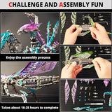 YUEZUDPO 3D Metal Puzzle, 1000 Pieces DIY Mechanical Building Kit for Adults, Difficult Model Kit for Men Women Birthday Christmas (Purple)