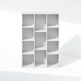 Furinno Reed Closet Organizers and Storage, 11-Cube Closet Organizer, Open Shelf Closet Storage, for Wardrobe, Bedroom, Living Room, White Furinno