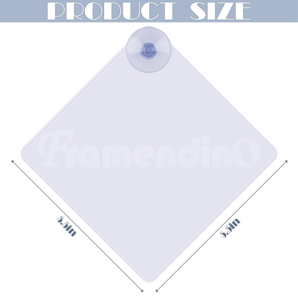 Framendino, 10 Pack Sublimation Blanks Suction Cup Car Window Sign Heat Transfer Metal Signs for DIY Craft Framendino