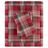Woolrich Cotton Sheet Set Cottage Charms Print, 100% Cotton Flannel Sheets Warm & Fuzzy Bedding Set Twin Size Sheets, Fitted Pocket Fits Up to 12" Mattress, Twin Red Plaid 3 Piece Woolrich John Rich & Bros.
