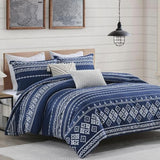 Bedduvit Boho Duvet Cover King - Navy King Duvet Cover Set,3 PCS Soft and Breathable 100% Cotton Summer Boho Duvet Cover King with Zipper Closure & 8 Ties (104"x90", No Comforter) Bedduvit