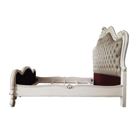 Acme Versailles II Queen Bed in Vintage Gray Polyurethane and Bone White ACME Furniture