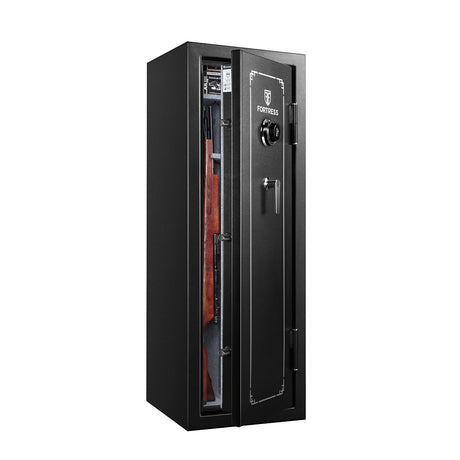Fortress 14-Gun Fireproof Safe with Combination Lock, Black | 14-Gun with Combination Lock FORTRESS