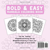 Mandalas: Bold & Easy Coloring Book for Adults WoodArtSupply