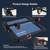 Ortur Laser Master 2 Pro S2 Laser Engraving Machine, 10000mW High Accuracy Laser Engraver, Laser Cutter, 15.7'' x 15.7'' Lazer Engraving Machine for Wood, Acrylic, Leather, Business Card, Class4 Ortur