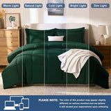 CozyLux Queen Comforter Set Emerald Green - 7 Pieces Bed in a Bag Queen, All Season Soft Bedding Sets, Oeko-Tex Certified Bed Set with Down Alternative Comforter, Sheets, Pillowcases & Pillow Shams CozyLux