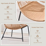 ONBRILL Outdoor Egg Chair, Indoor Lounge Chair for Patio, Bedroom, Living Room, Porch - Beige