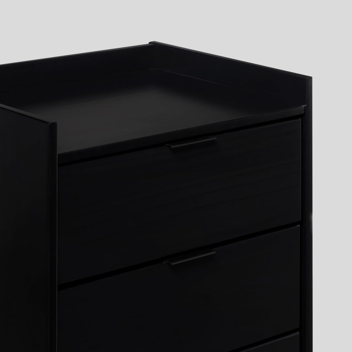 Walker Edison Blythe Scandi Minimalist 5-Drawer Solid Wood Dresser, 43 Inch, Black Walker Edison
