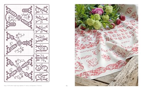 Vintage French Needlework: 300 Authentic Cross-Stitch Patterns―Flowers, Borders, and Alphabets from Antique Textiles WoodArtSupply