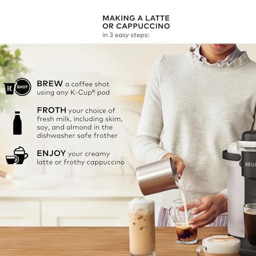 Keurig K-Cafe K-Duo Single Serve Coffee, Latte and Cappuccino Maker, Dark Charcoal