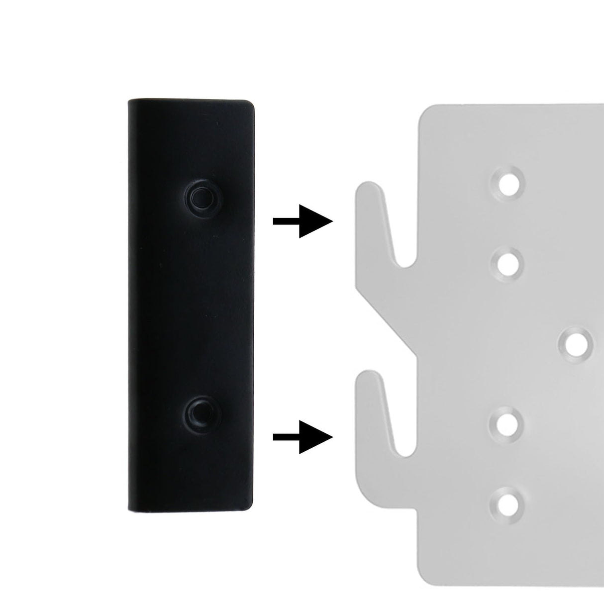 MEETOOT 2PCS Bed Frame Hardware Heavy Duty Bed Post Double Hook and Channel Bracket Black Bed Rail Hook Plate Suitable for Fixing Bed Frame Bed Post Bunk Bed Headboards MEETOOT