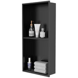 dancrul Stainless Steel Shower Niche, 24" X 12" Recessed Shower Shelf, Ready to Tile Niche for Bathroom Storage, Matte Black dancrul