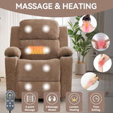 Eafurn Power Lift Recliner Chair for Elderly with Massage and Heat, Heavy Duty Electric Living Room Reclining Chair with 8-Point Vibration & Lumbar Heating, Dual USB Ports, 2 Cup Holders