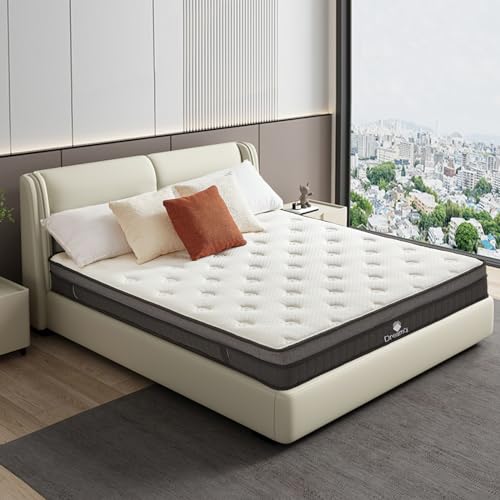 DreamQi Full Size Mattress,8 Inch Full Mattress in a Box,Hybrid Mattress with Gel Memory Foam,Fits All Bed Frames Mattresses,Medium Firm Soft and Comfort Mattress,CertiPUR-US