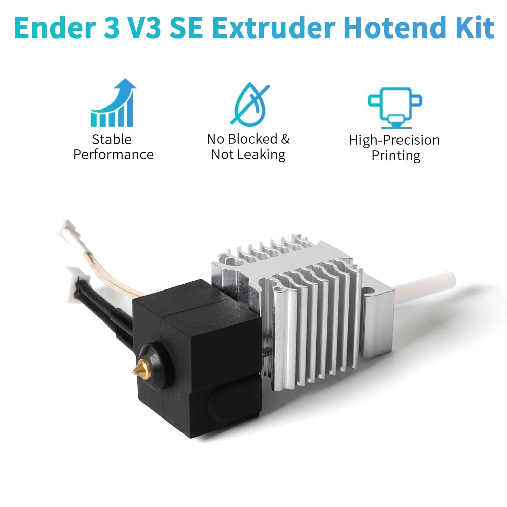 Creality Ender 3 V3 SE Hotend Kit, Original Ender 3 V3 SE Extruder Hotend Heater Block Set Assembled Print Head Kit Heat Resistance 3D Printer Accessories Replacement Kit