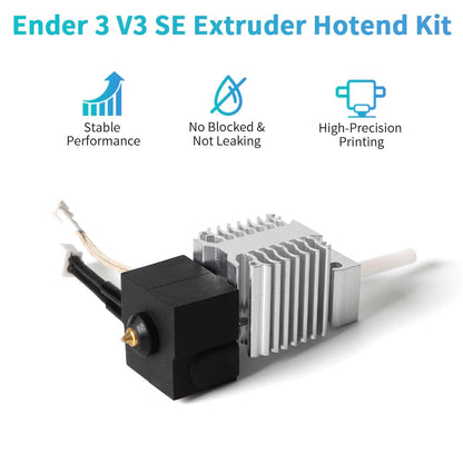 Creality Ender 3 V3 SE Hotend Kit, Original Ender 3 V3 SE Extruder Hotend Heater Block Set Assembled Print Head Kit Heat Resistance 3D Printer Accessories Replacement Kit