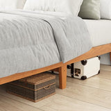 COLAMY 12 Inch Wood Platform Bed Frame，Sturdy Full Size Bed Frame with Wood Slat Support, No Box Spring Needed, Easy Assembly, Rustic Pine COLAMY