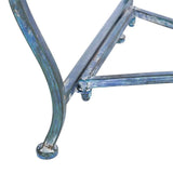 SAFAVIEH Outdoor Collection Brielle Victorian Antique Blue Bench SAFAVIEH