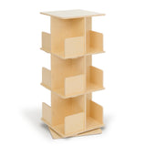 Monläurd® 100% Birch Rotating Bookshelf for Kids, 360° Spinning Montessori Bookcase, Space-Saving Wooden Storage for Nursery, Playroom & Classroom Monläurd