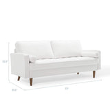 Modway EEI-3764-WHI Valour Performance Velvet Sofa, White Modway