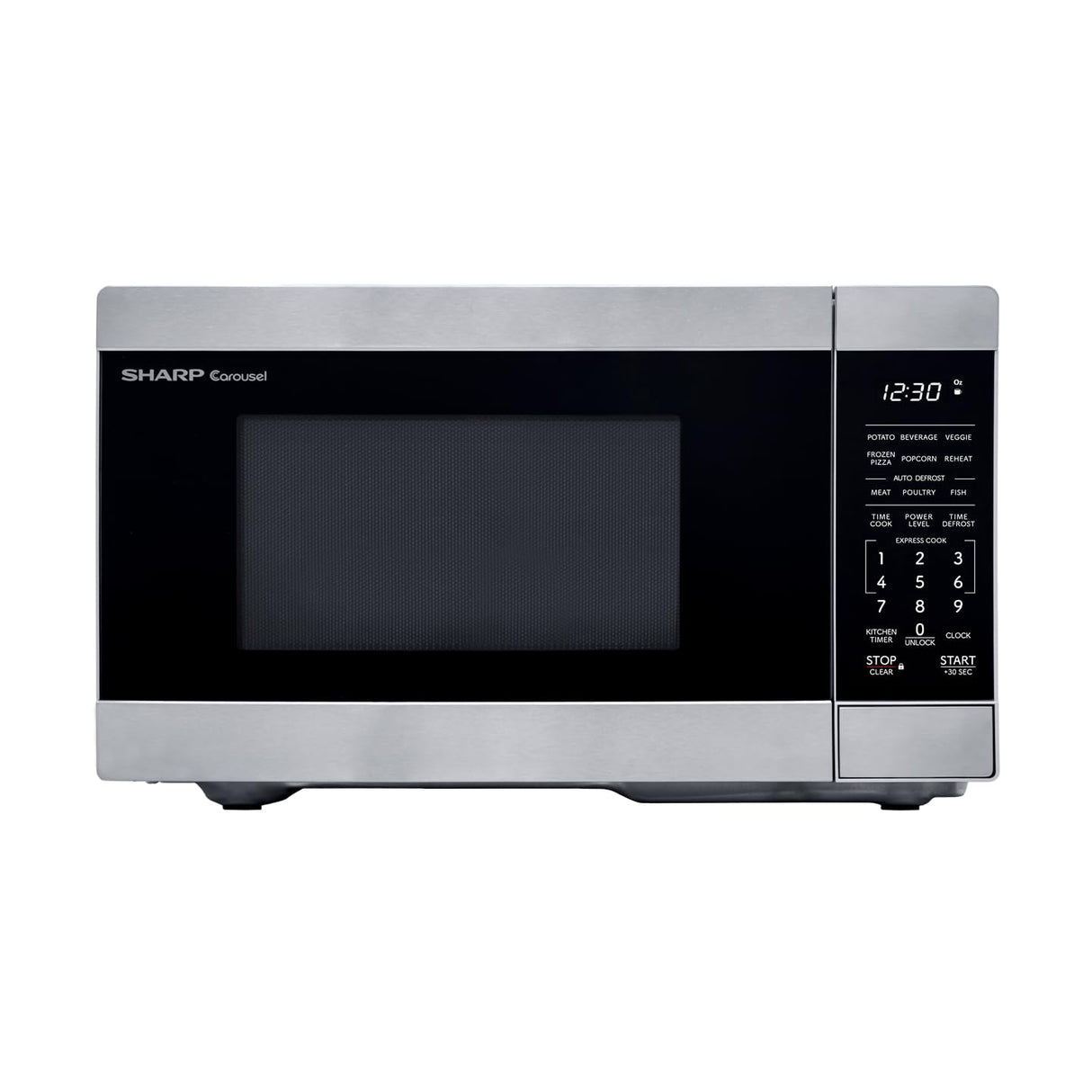 SHARP ZSMC0962KS Oven with Removable 10.6" Carousel Turntable, Cubic Feet, 900 Watt Countertop Microwave, 0.9 CuFt, Stainless Steel Sharp