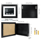 Hidden Gun Storage - Gun Safe Pistol Storage, 11"x14" Matted to 8"x10" Concealment Furniture Secret Decor Handgun Picture Frames Box Homvle
