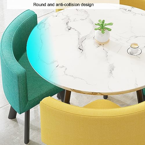 Office Reception Room Club Table, Table And Chair Set, Negotiation Table Sales Office Shops Meetings Small Round Tables, Nordic Negotiation Table And Chair, Business Conference Room Coffee Ta - WoodArtSupply