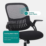 Sweetcrispy Home Office Managerial Executive Chair, Ergonomic Mesh Adjustable Swivel Mid-Back Chair with Comfortable Lumbar Support, Comfy Arms for Bedroom,Study,Student Sweetcrispy