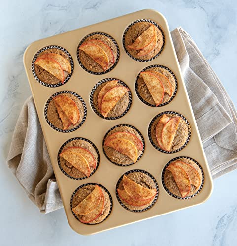 Nordic Ware Naturals Aluminum NonStick Muffin Pan, Twelve 2.75 Inch Cups Nordic Ware