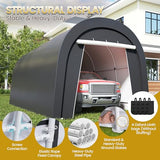 Kiss the Water Domed Carport with 4 Cloth Bags, Portable Garage with 2 Roll-up Doors, Heavy Duty Car Canopy Party Tent, All-Season Storage Shelter Shed for Cars, Truck, or Garden Tools, 10' x 20' Kiss the Water