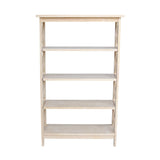 International Concepts 4-Tier X-Sided Bookcase, Unfinished IC International Concepts