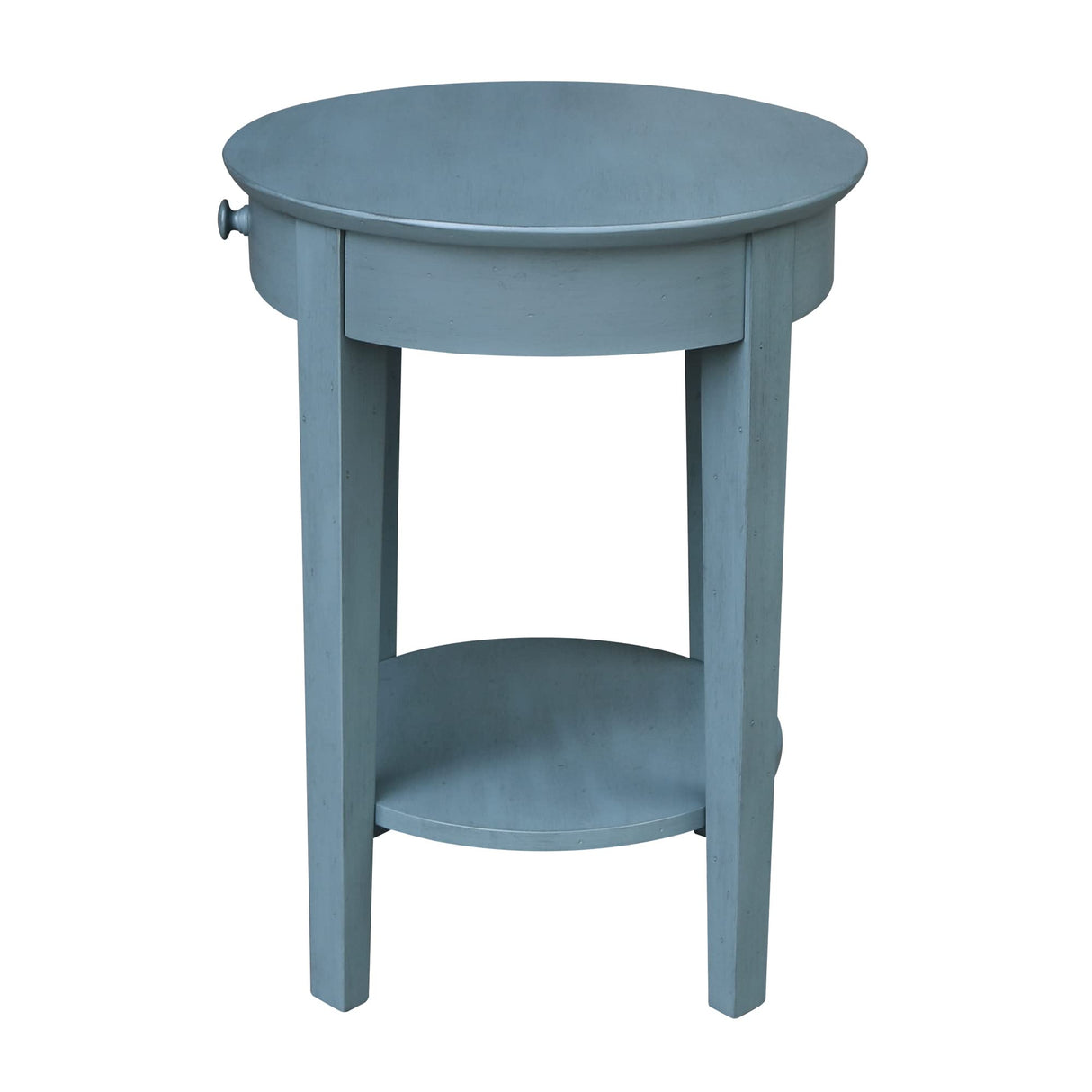IC International Concepts International Concepts Phillips Accent Drawer Table, Ocean Blue - Antique Rubbed IC International Concepts