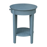 IC International Concepts International Concepts Phillips Accent Drawer Table, Ocean Blue - Antique Rubbed IC International Concepts