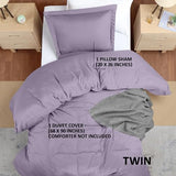 Utopia Bedding Duvet Cover Twin Size - 2 Piece with Zipper Closure - 1 Comforter Cover 68X90 Inches & 1 Pillow Sham 20X26 Inches (Lavender) Comforter Not Included Utopia Bedding